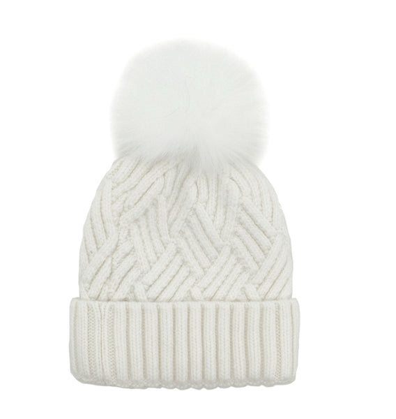 Knit Hat with Pom