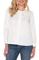 Long Sleeve Woven Blouse