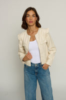 Ruffle Vegan Jacket