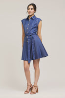 Denim Pleated Dress