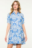 Short Sleeve Button up Dress