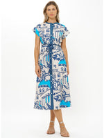 Cap Sleeve Midi Shirt Dress