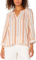 3/4 Sleeve  Raglan Woven Top