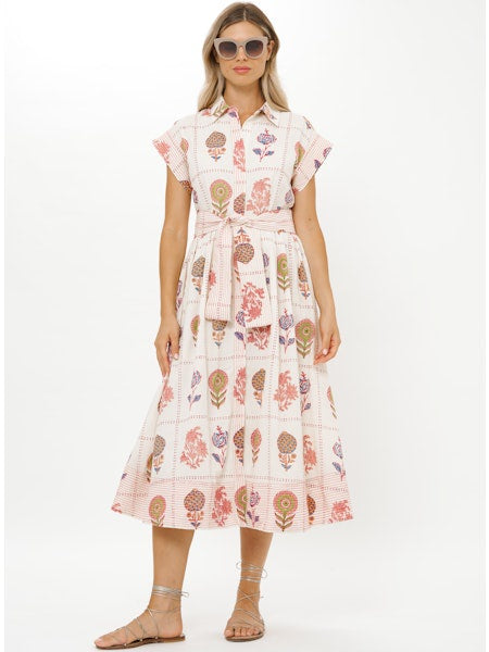 Belted Midi Shirt Dress