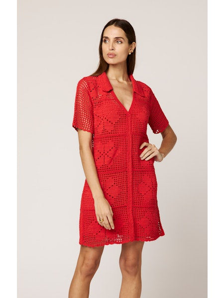 Ileana Crochet Mini Dress