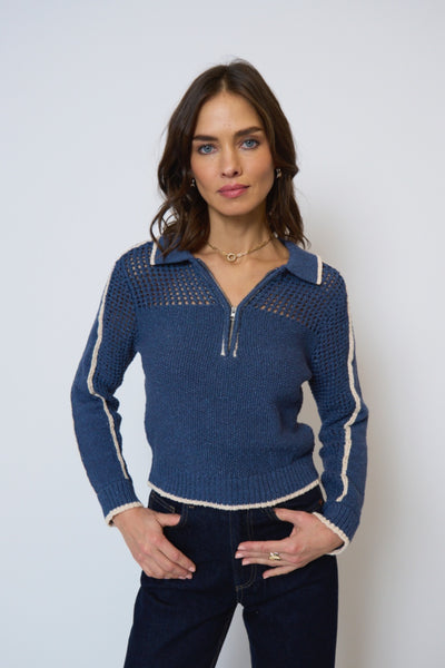 Carla Mesh Yoke Polo