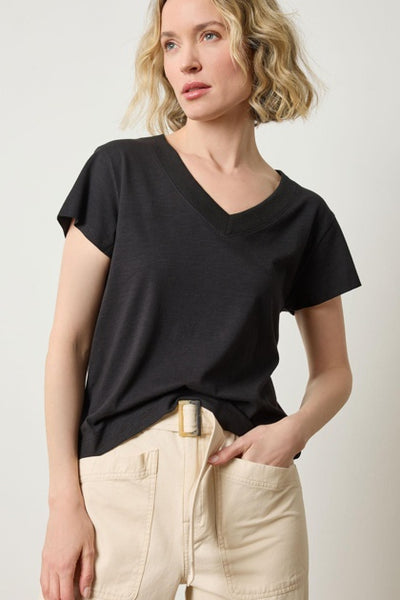Relaxed Short Sleeve V-Neck Tee