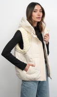 Douglas Ribbed Puffer Hooded Vest