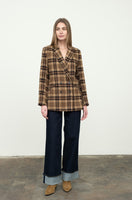 Check Pattern Mid Length Jacket
