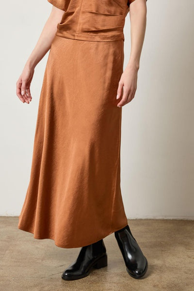 Satin Bias Maxi Skirt