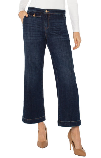 Stride Wide Leg Trouser with Details