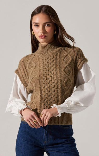 Angeline Mixed Media Sweater