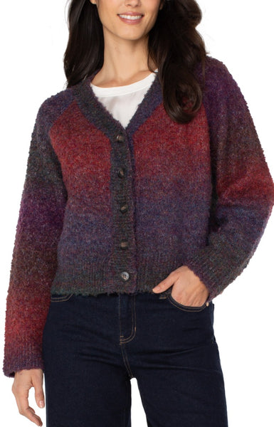 Raglan Button Front Cardigan