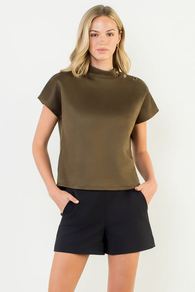 Suede Short Sleeve Shirt