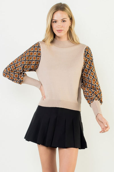 Mixed Media Knit Top
