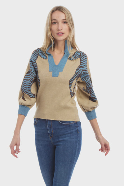 Zebra Jacquard Knit