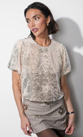 Grace Velvet Sequin Bubble Top