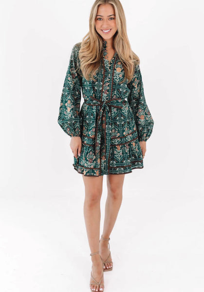Hazel Long Sleeve Tie Dress