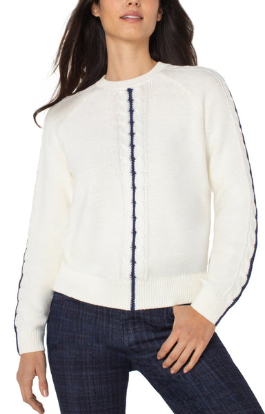 Long Sleeve Crew Neck Raglan Sweater