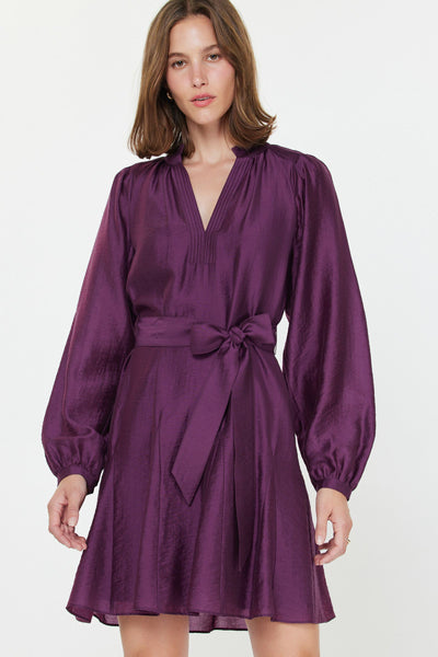 Button Down Belted Mini Dress