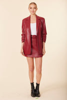 Vegan Leather Blazer