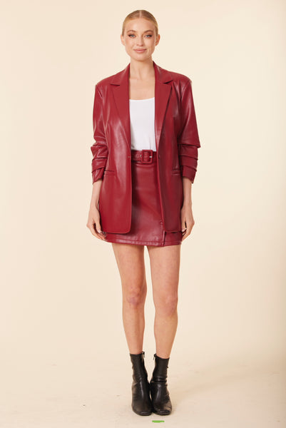 Vegan Leather Blazer