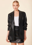 Vegan Leather Blazer