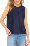 Sleeveless Crew Neck Knit Top