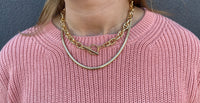 Herringbone Necklace (bottom necklace)