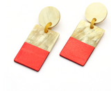 Metallic Dipped Horn Earrings