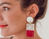 Metallic Dipped Horn Earrings