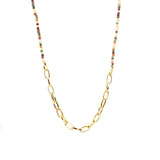 Crystal Chain Link Bead Necklace/Wrap