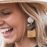 Gold Dipped Horn Earrings
